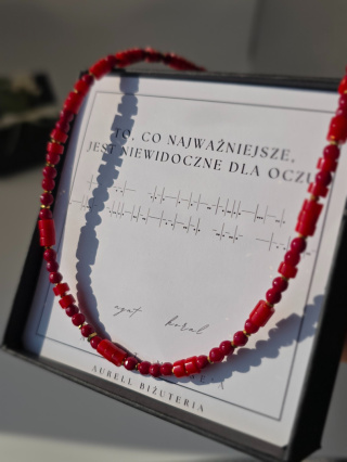 Naszyjnik kodowany Alfabetem Morse'a | AGAT | KORAL |